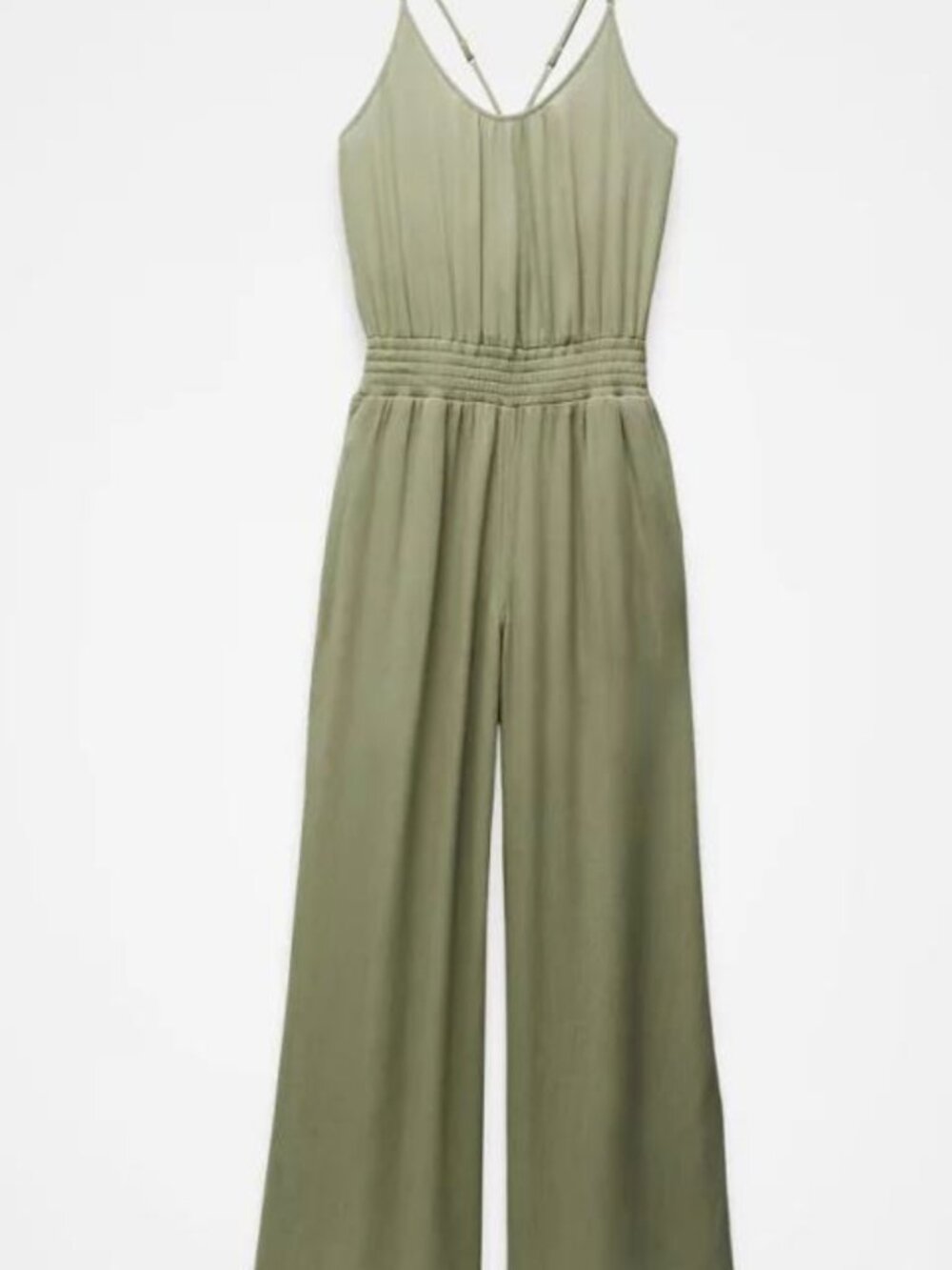 Prana Olive Green Wide-Leg Jumpsuit - Picture 3 of 9